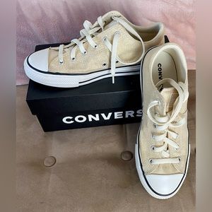 Gold Low Top Converse Shoes Juniors Size 5